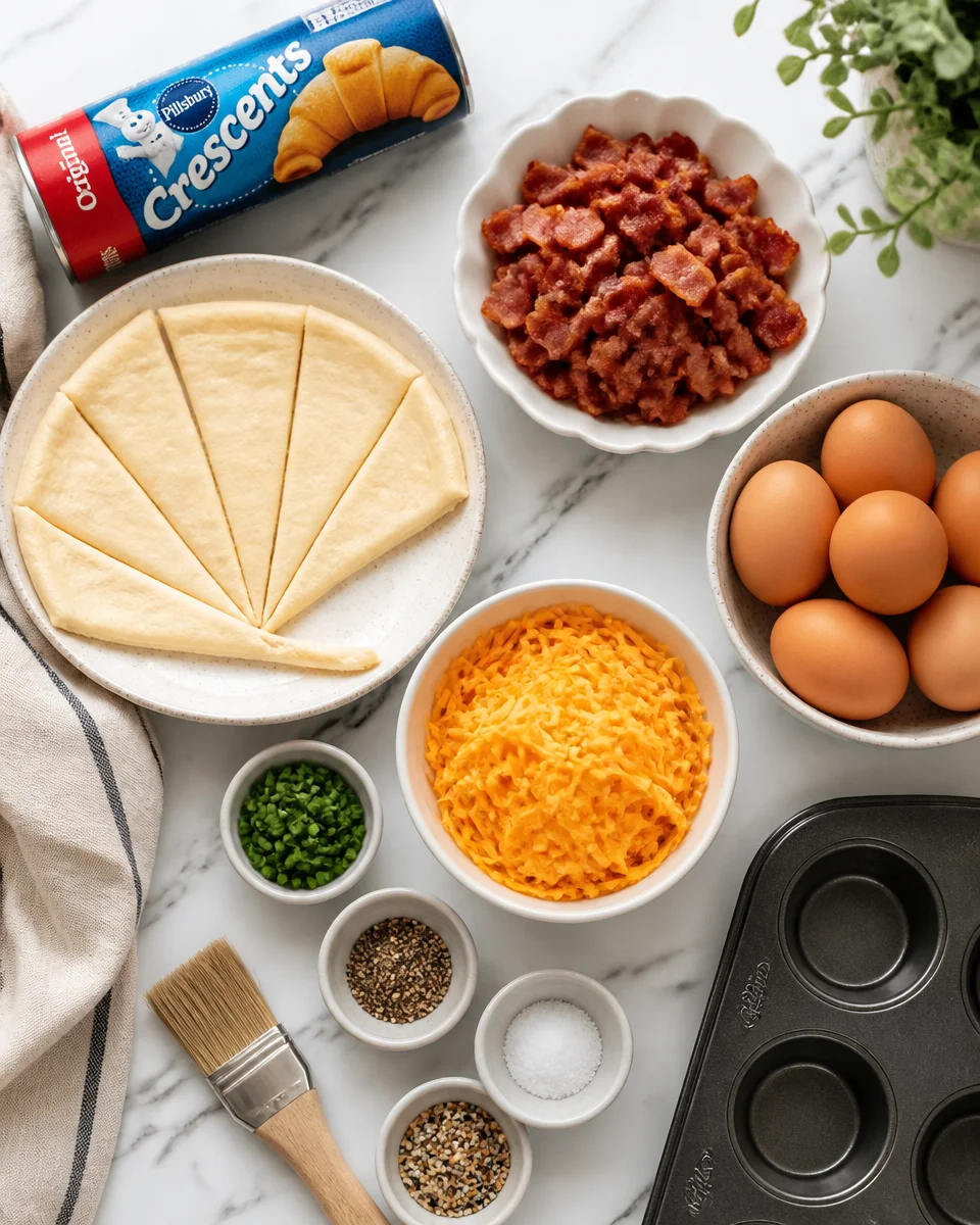 Bacon Egg and Cheese Crescent Roll Bites