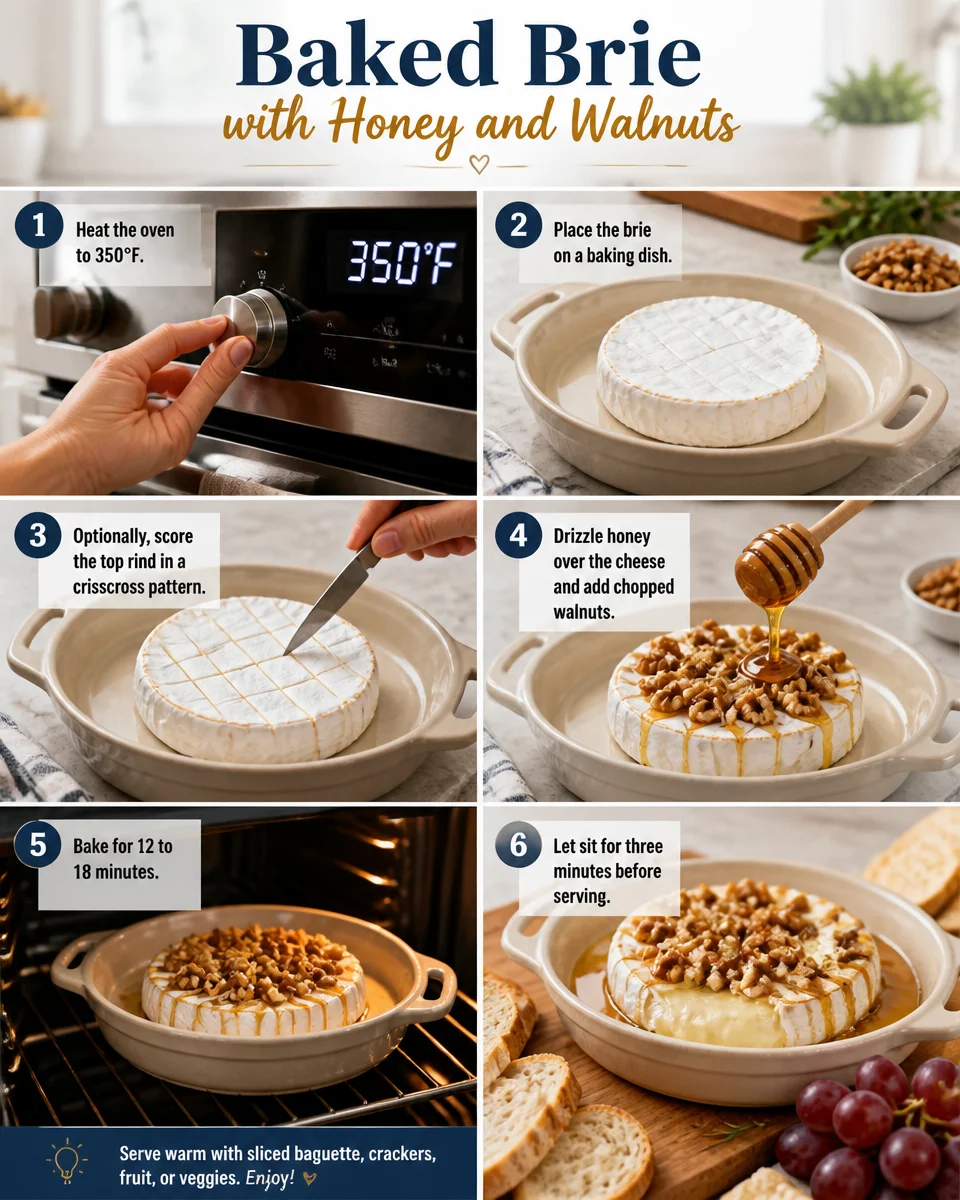 Baked Brie with Honey and Walnuts