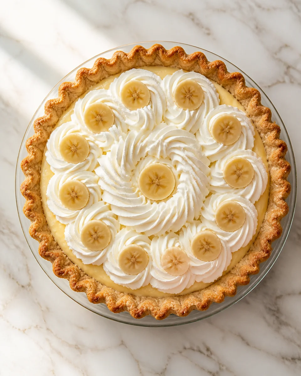Banana Cream Pie with Homemade Custard