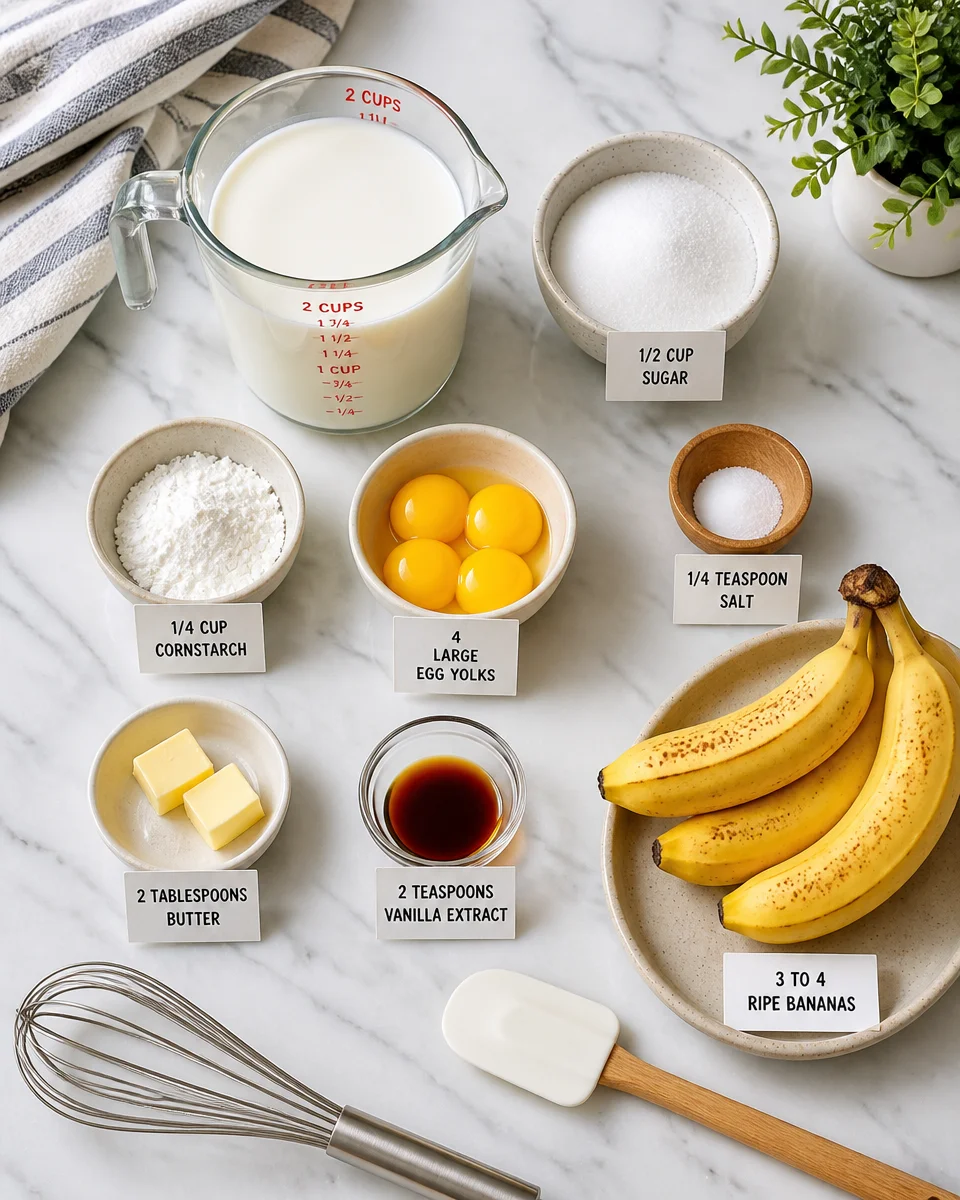 Banana Cream Pie with Homemade Custard