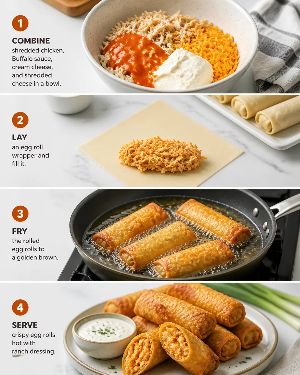 Buffalo Chicken Egg Rolls