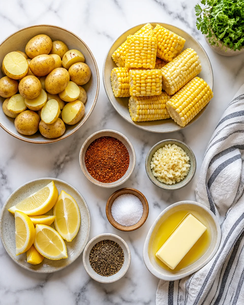 Cajun Butter Corn and Potato Foil Packets