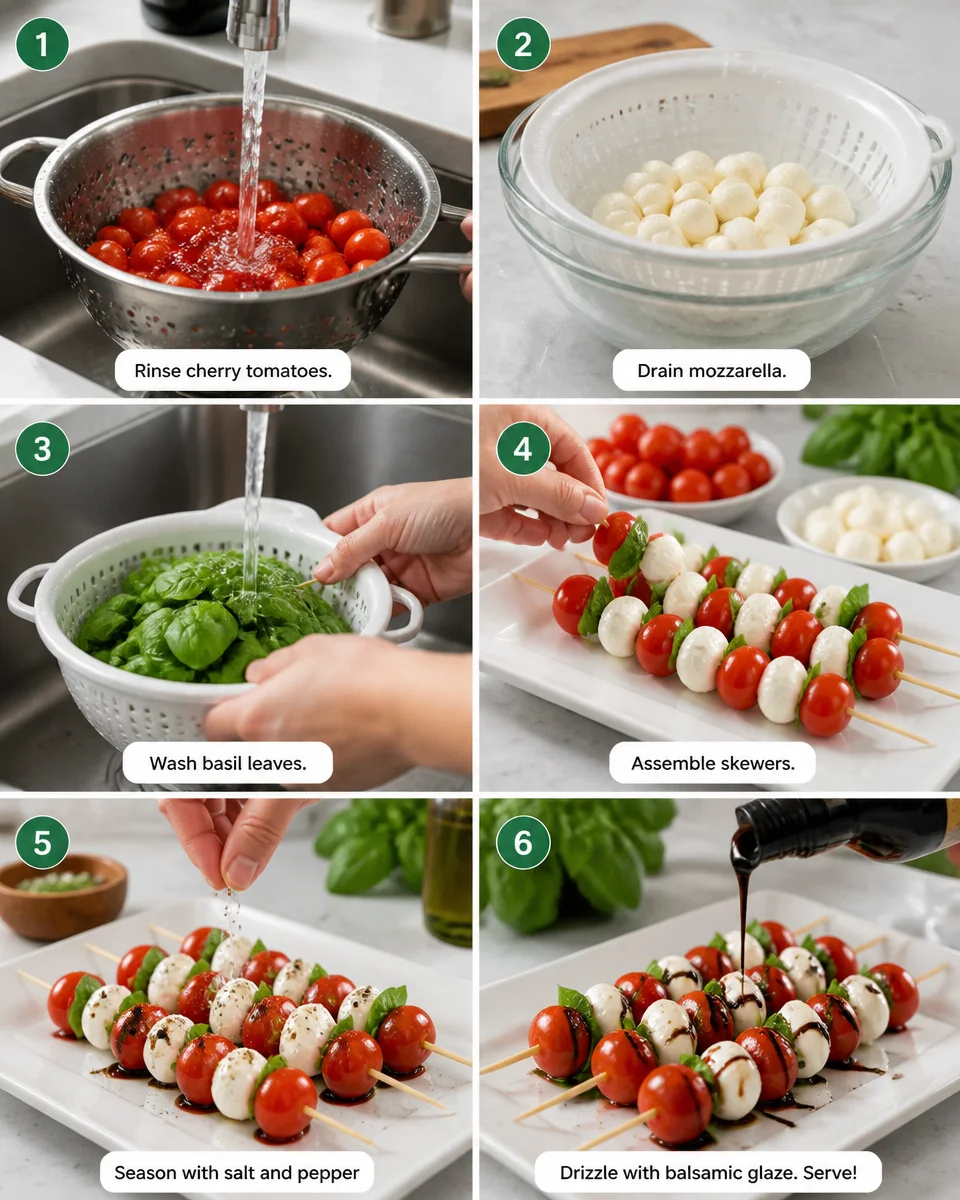 Caprese Skewers with Balsamic Drizzle