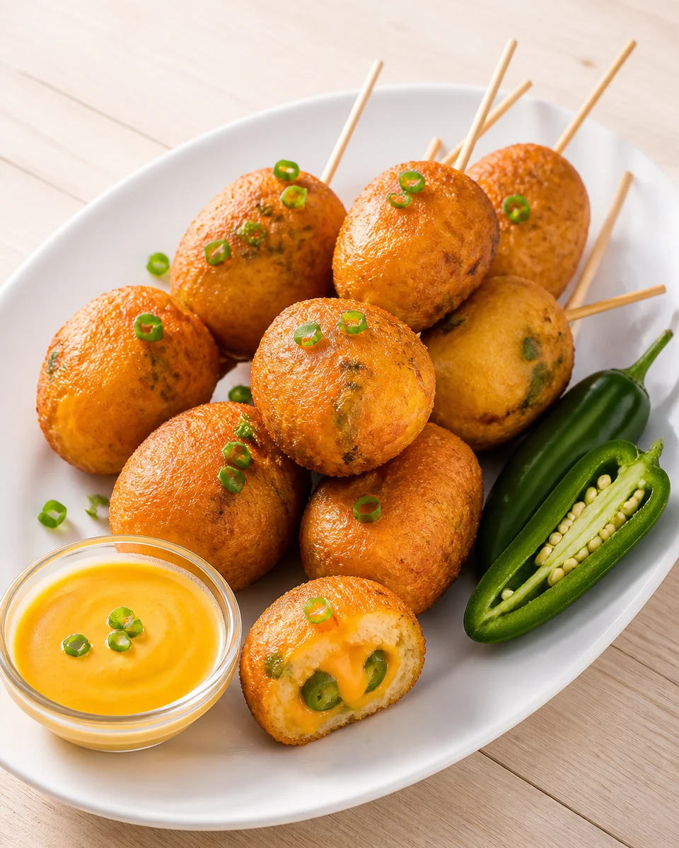 Cheddar Jalapeño Corn Dog Bites