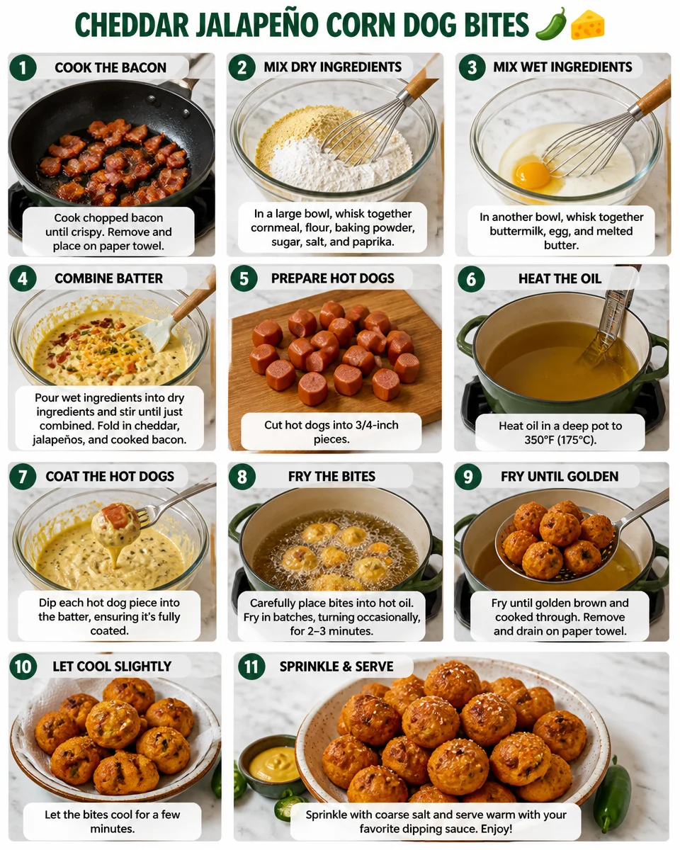 Cheddar Jalapeño Corn Dog Bites