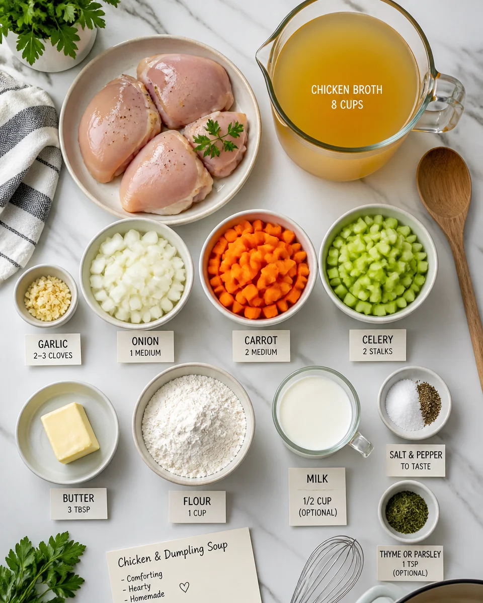 Chicken and Dumpling Soup from Scratch