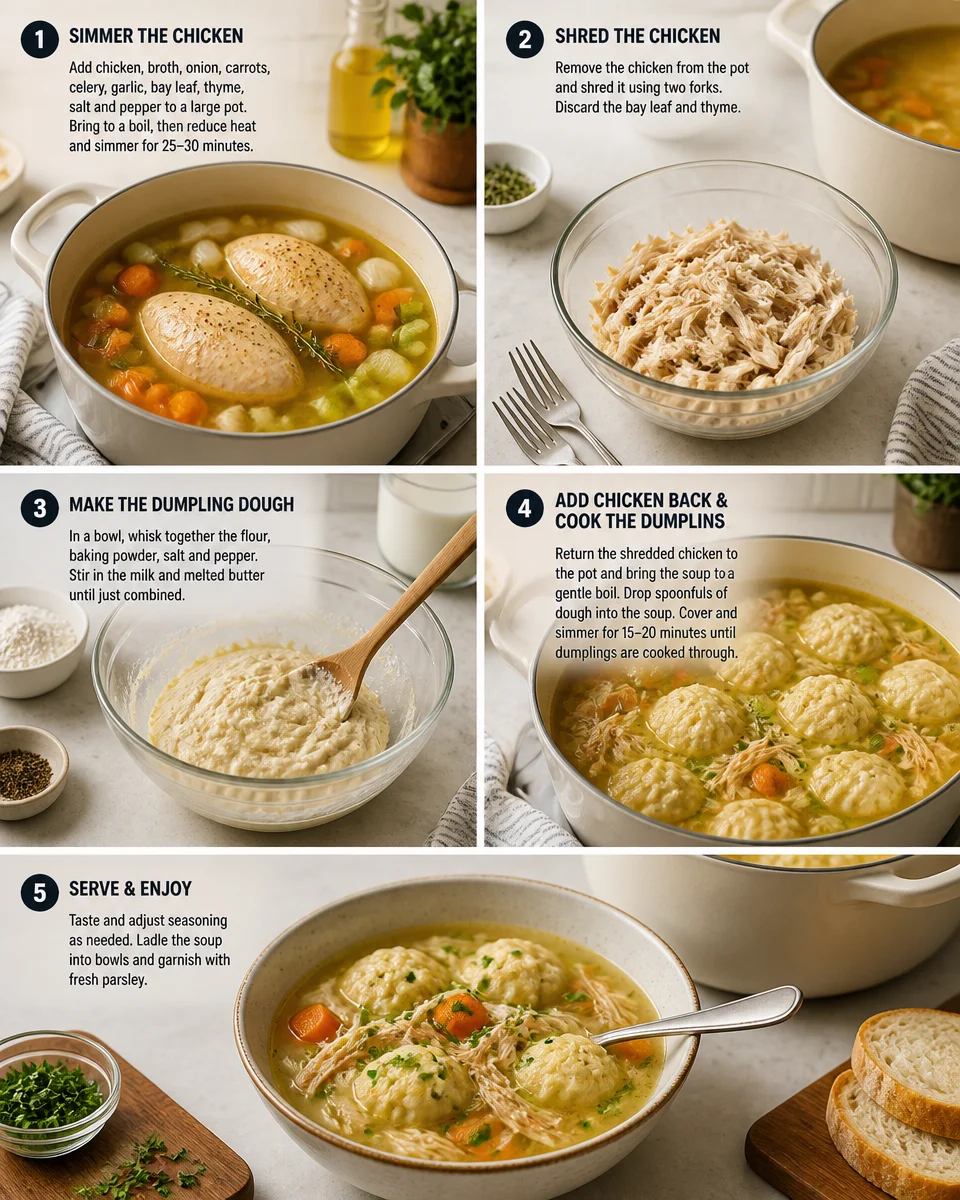 Chicken and Dumpling Soup from Scratch