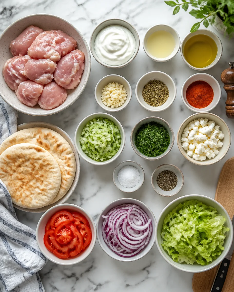 Chicken Gyro with Tzatziki Sauce