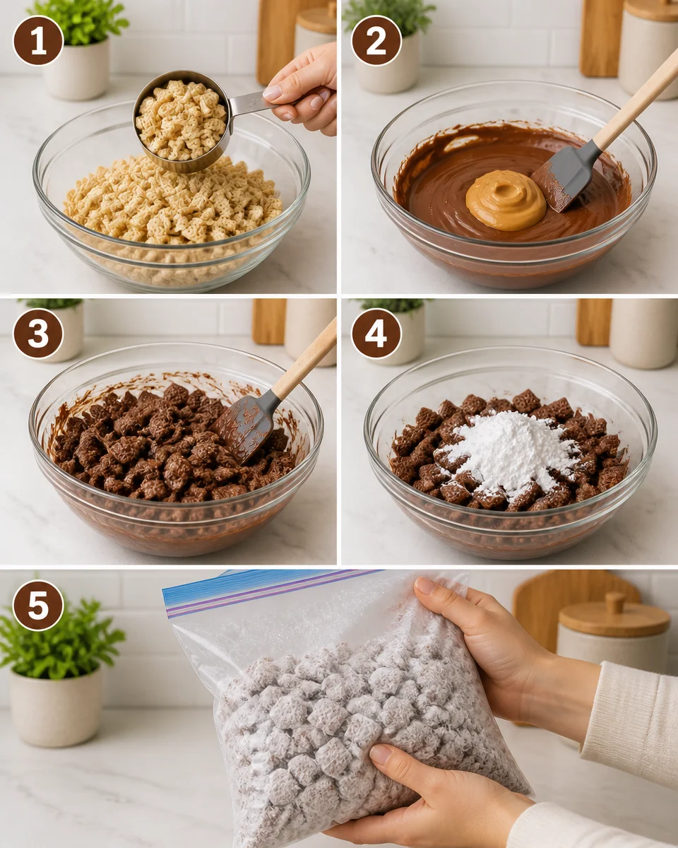 Chocolate Peanut Butter Puppy Chow