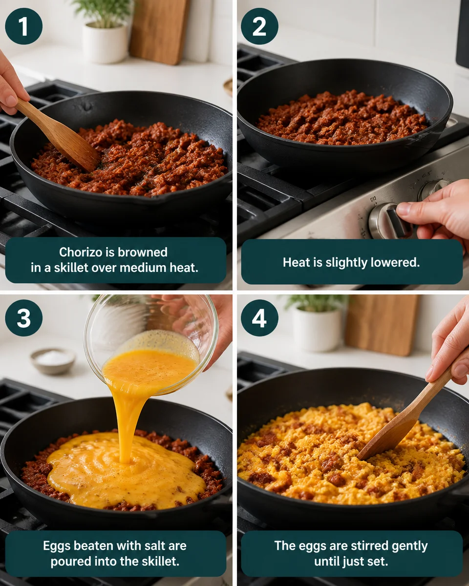 Chorizo and Egg Breakfast Tacos