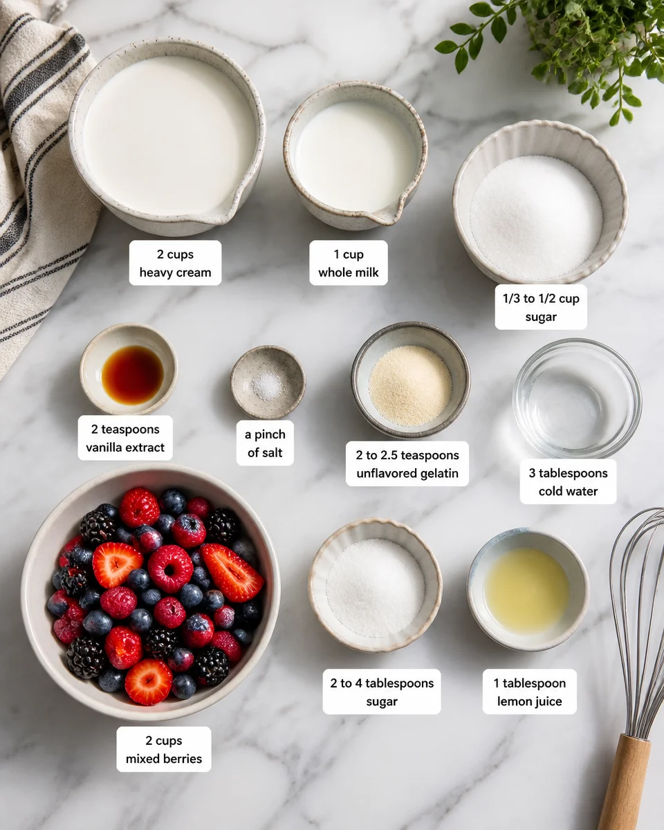 Classic Panna Cotta with Berry Sauce