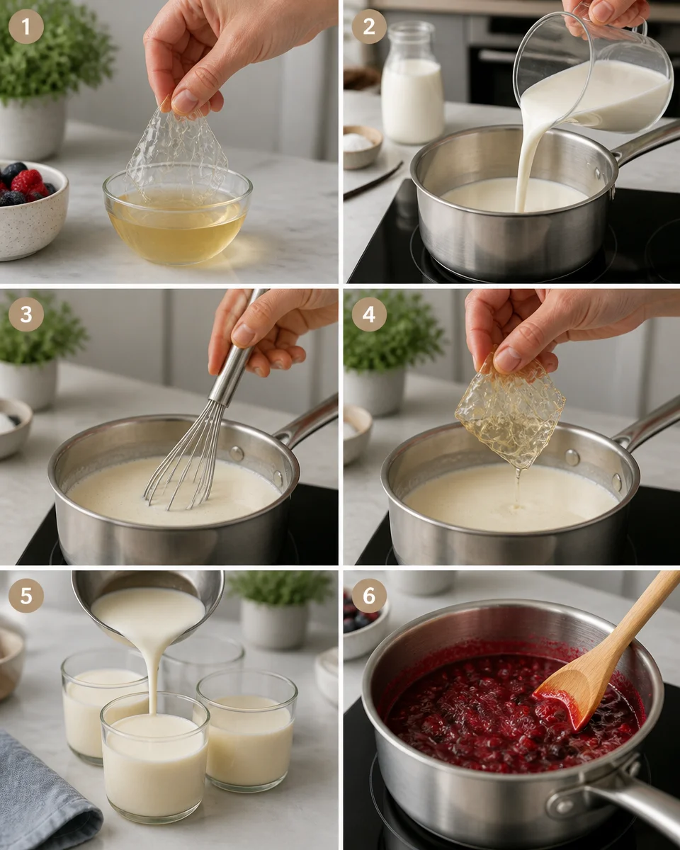 Classic Panna Cotta with Berry Sauce