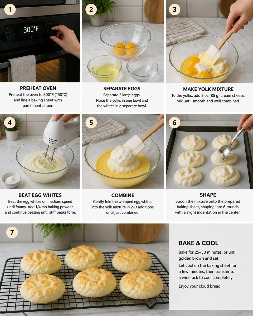 Cloud Bread (3 Ingredients)