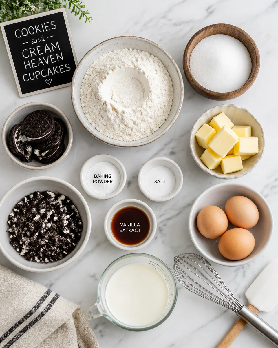 Cookies and Cream Heaven Cupcakes