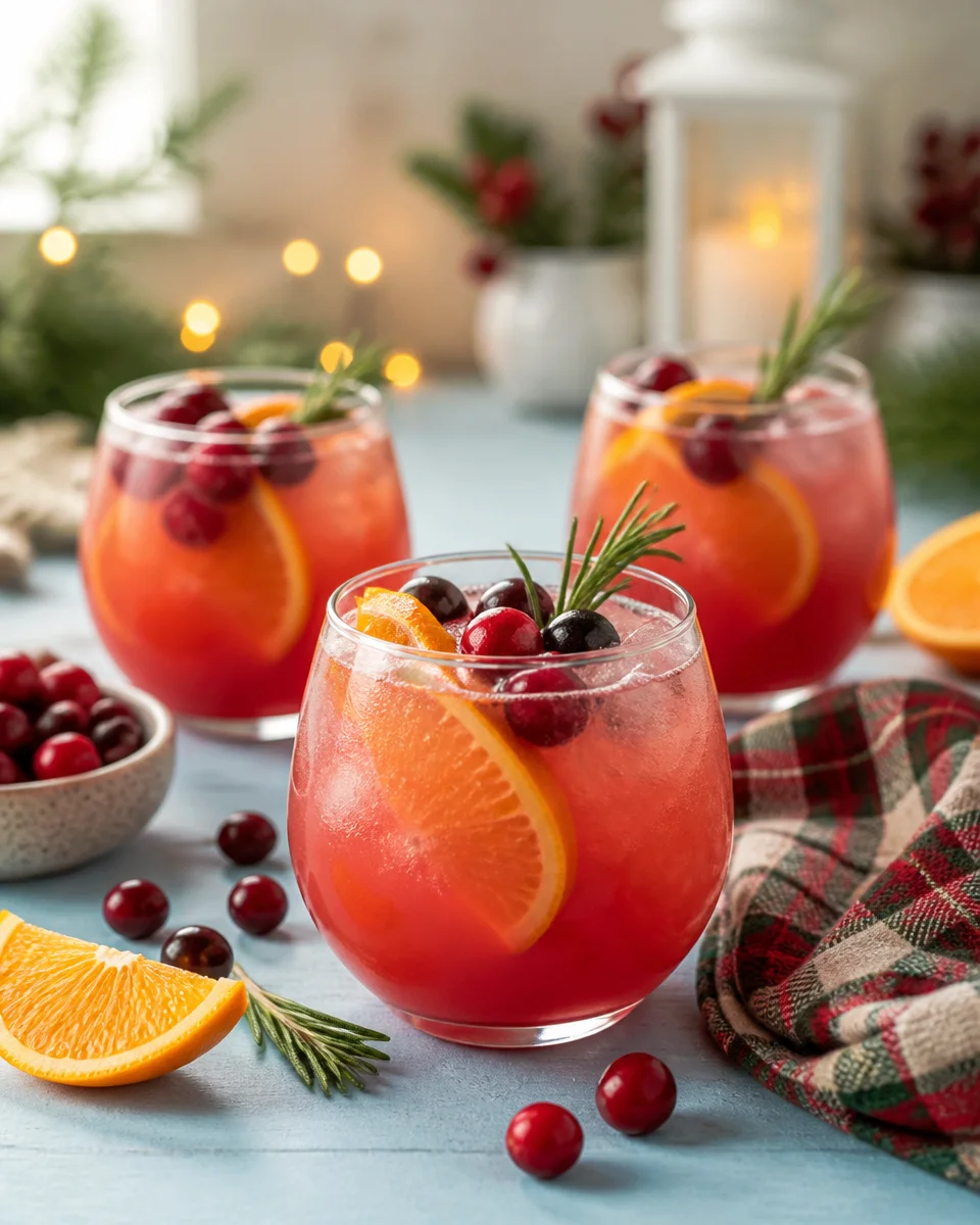 Cranberry Orange Punch with Sherbet