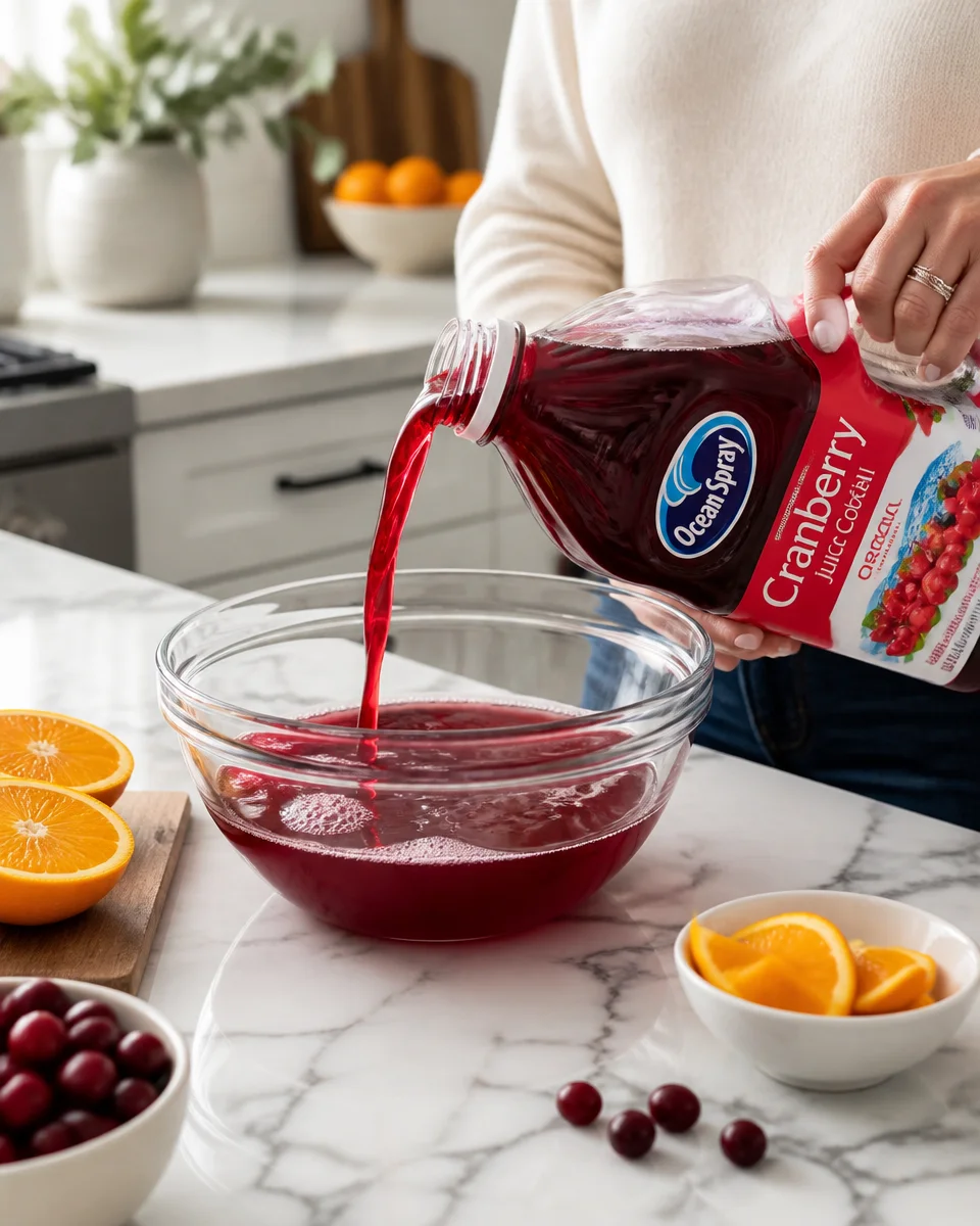 Cranberry Orange Punch with Sherbet
