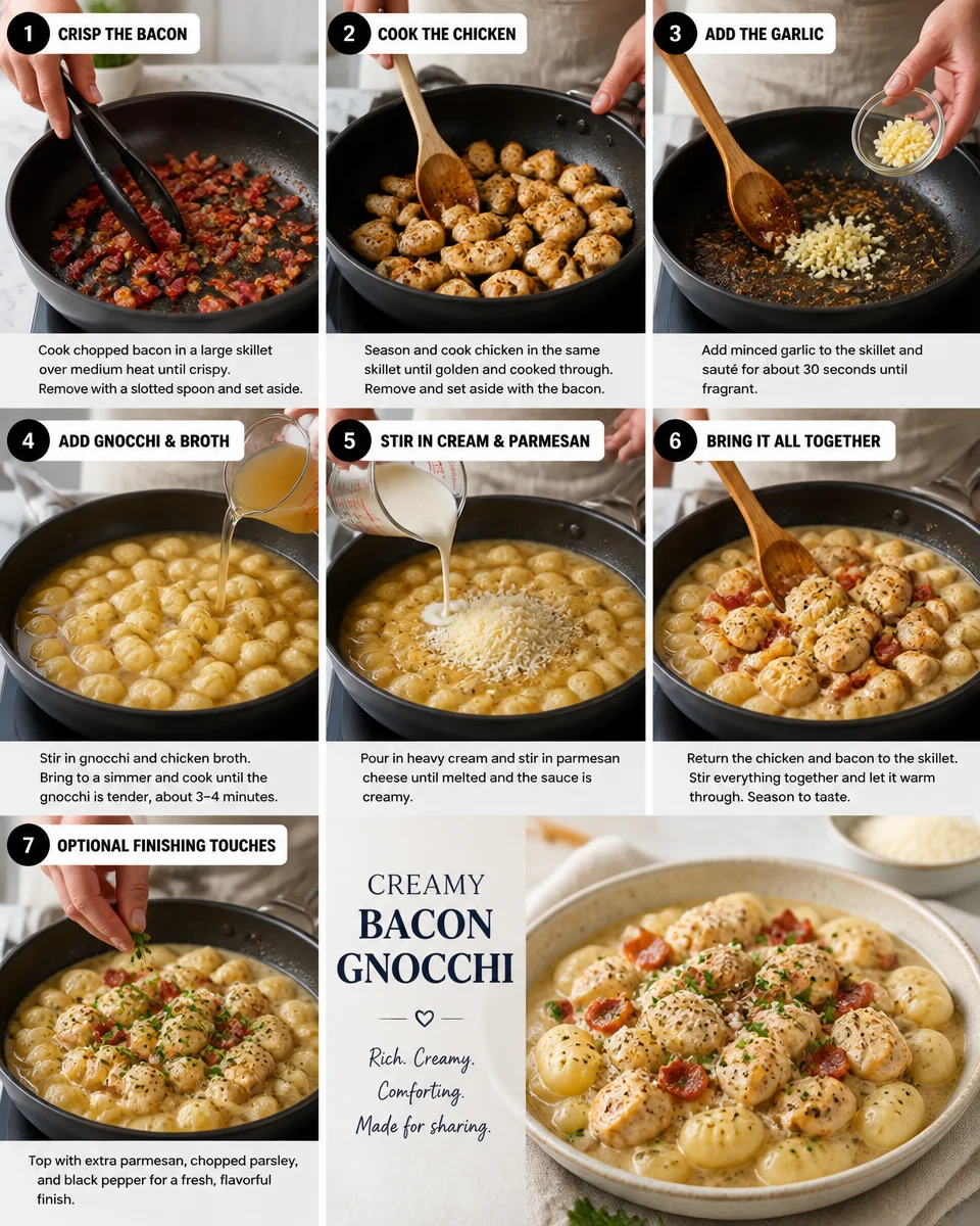 Creamy Bacon Gnocchi Skillet