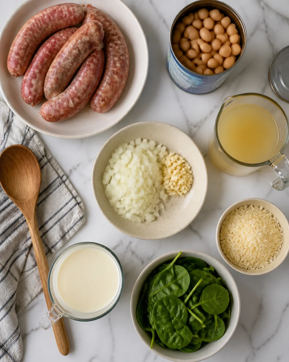Creamy Tuscan White Bean and Sausage Skillet