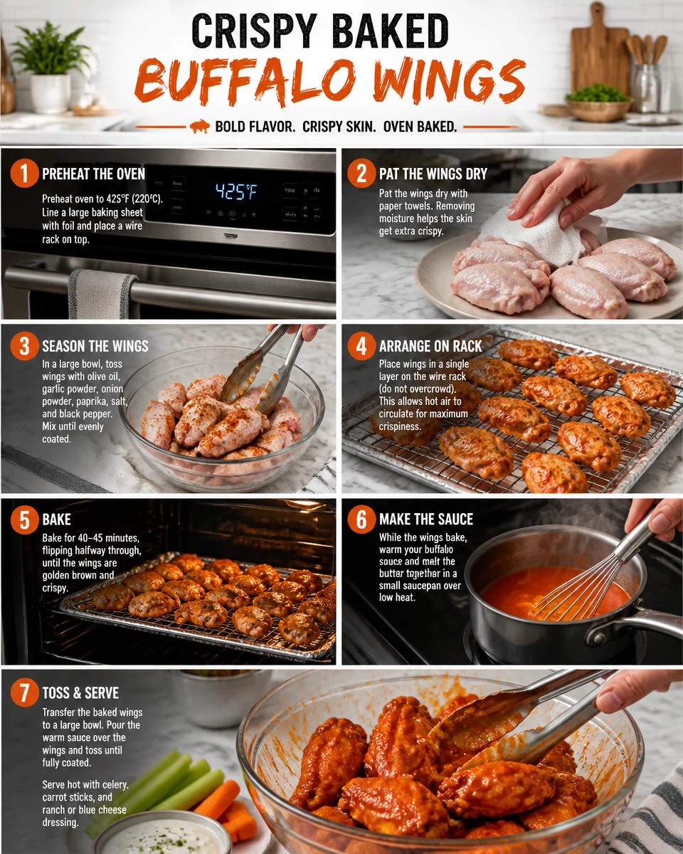 Crispy Baked Buffalo Wings