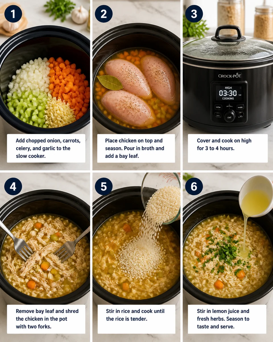 Crock Pot Chicken and Rice Soup