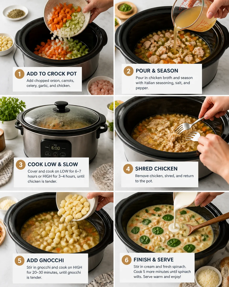 Crock Pot Chicken Gnocchi Soup