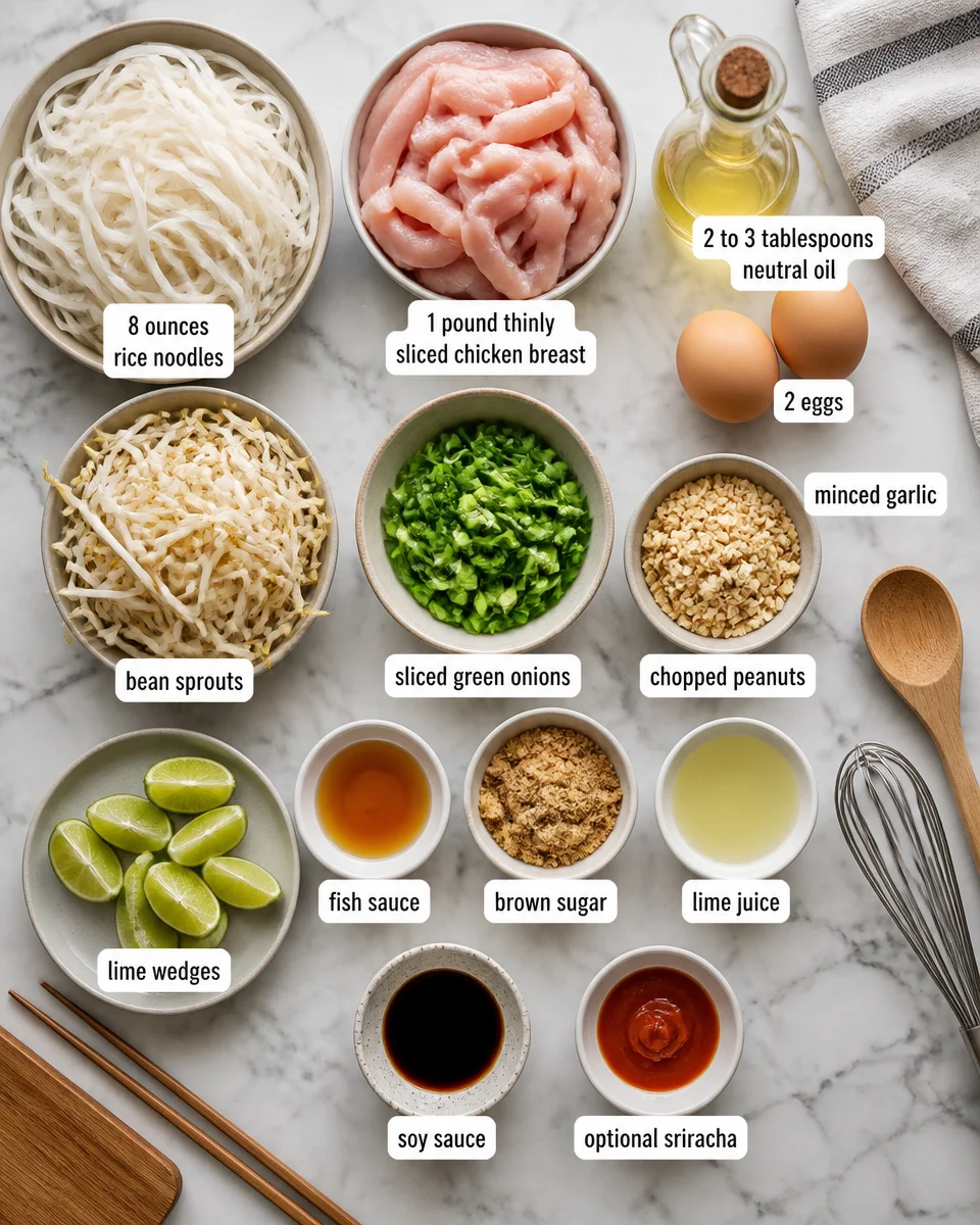 Easy Pad Thai with Chicken