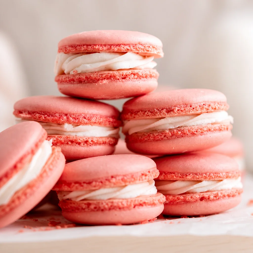 Foolproof beginner-friendly French Macarons displayed on a colorful dessert plate.