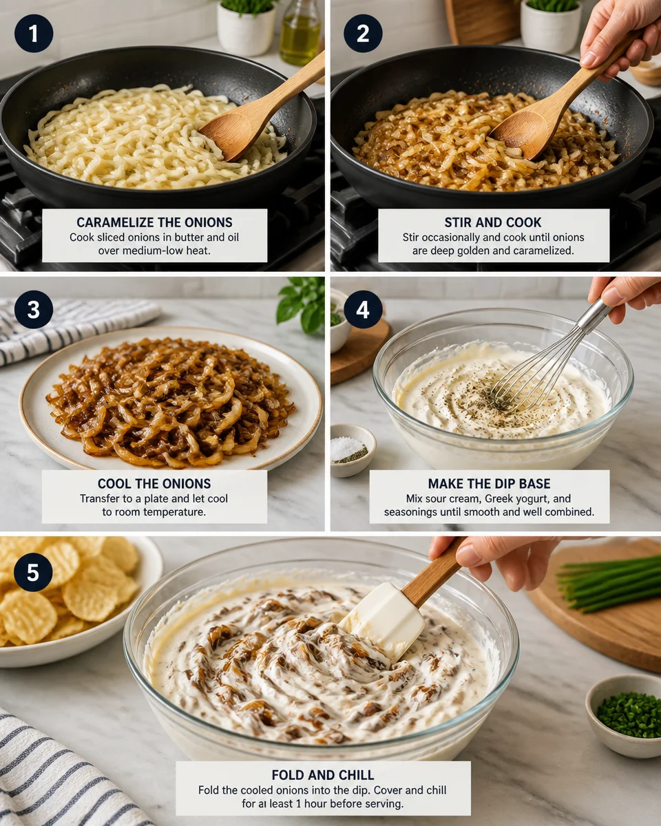French Onion Dip from Scratch