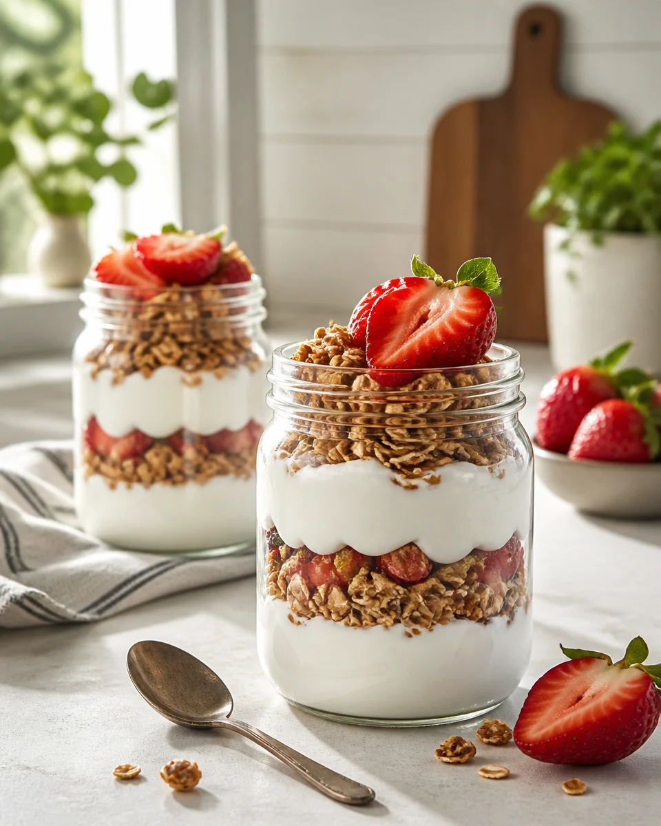 Greek Yogurt Parfait with Honey and Granola
