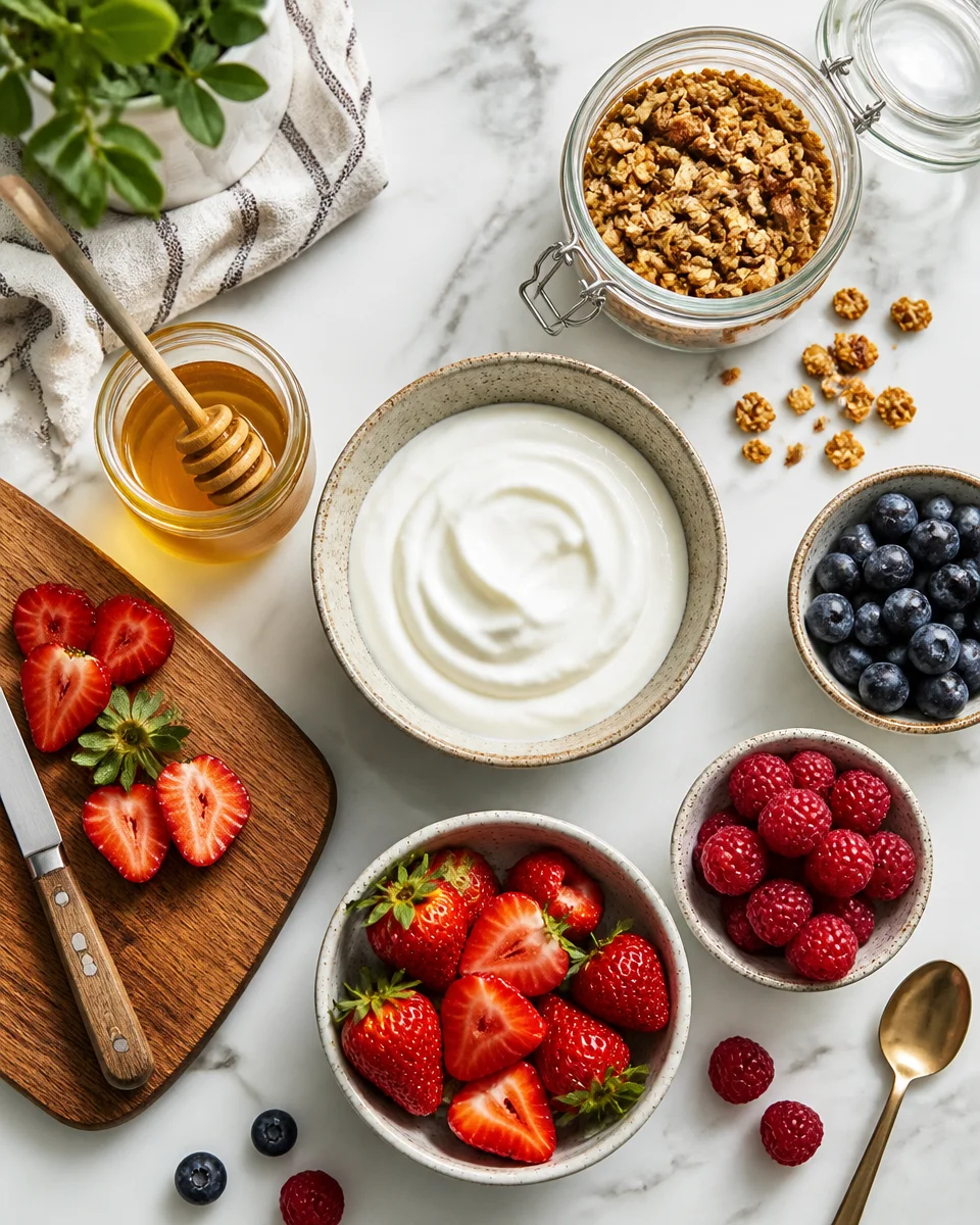 Greek Yogurt Parfait with Honey and Granola