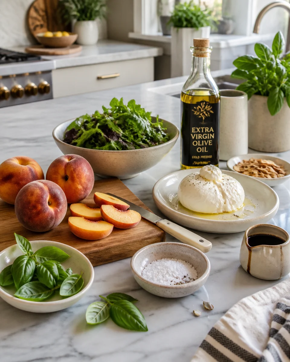 Grilled Peach and Burrata Salad