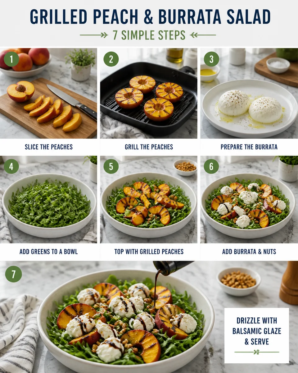Grilled Peach and Burrata Salad