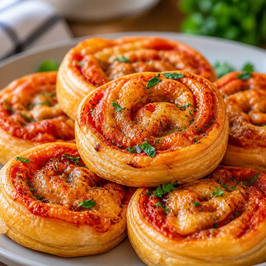 Delicious Ham and Cheese Breakfast Pinwheels rolled with cream cheese and diced ham.