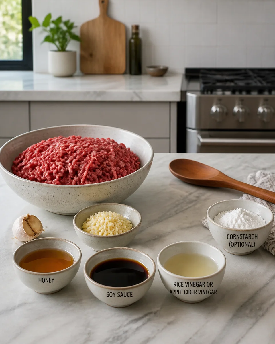 Honey Garlic Ground Beef and Rice Bowls