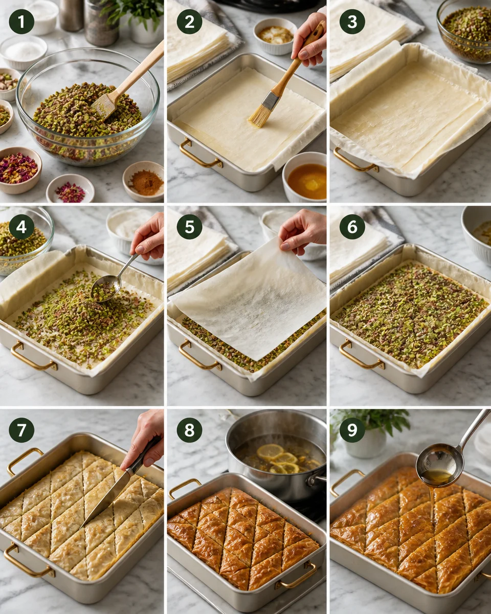 Honey Pistachio Baklava Cups