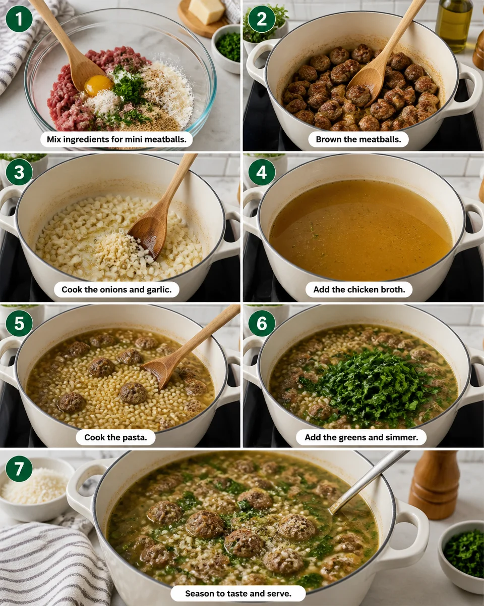 Italian Wedding Soup with Mini Meatballs