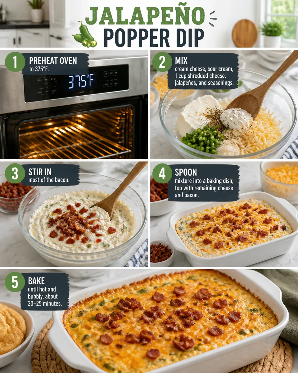 Jalapeño Popper Dip with Cream Cheese and Bacon
