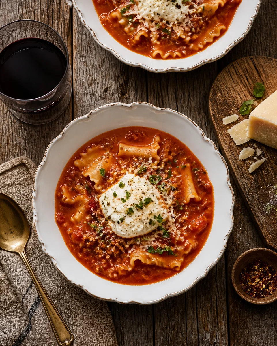 Lasagna Soup with Ricotta