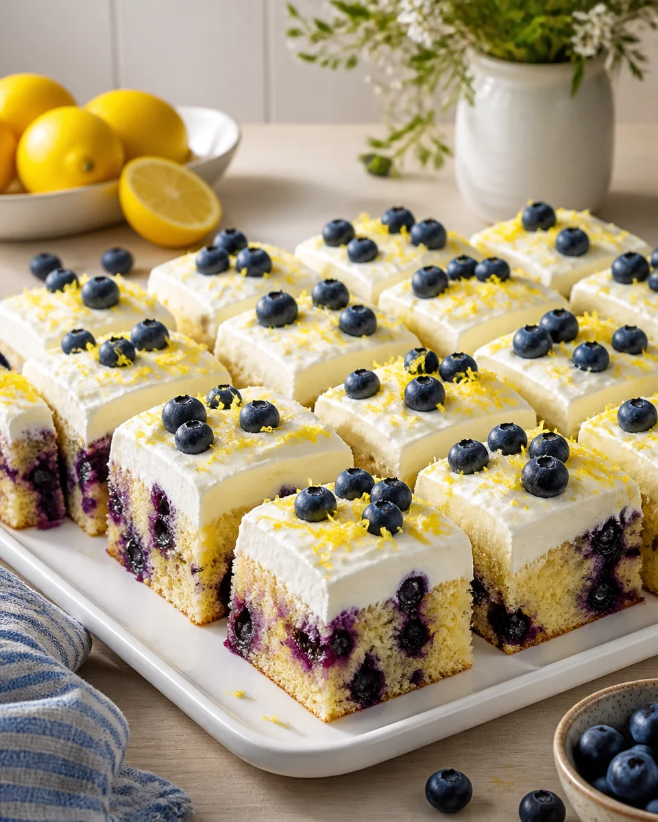 Lemon Blueberry Poke Cake (So Moist and Easy!)