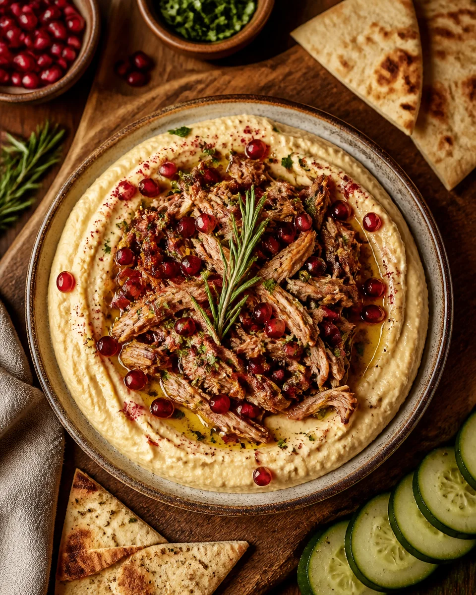 Loaded Hummus Board with Roasted Vegetables