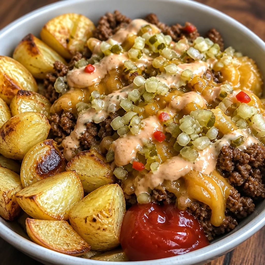 Delicious Loaded Potato Bowls topped with cheese, guacamole, and seasoned meat.