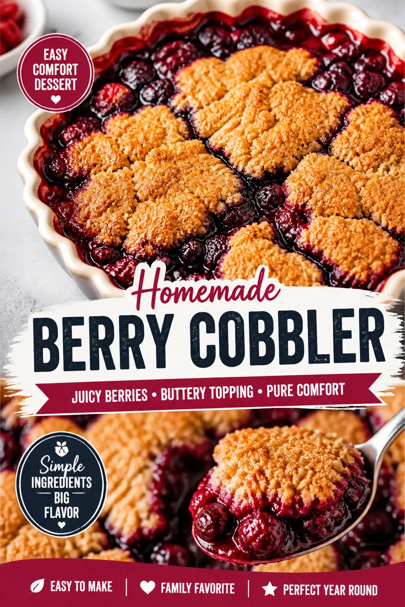 Mixed Berry Cobbler with Butter Crust