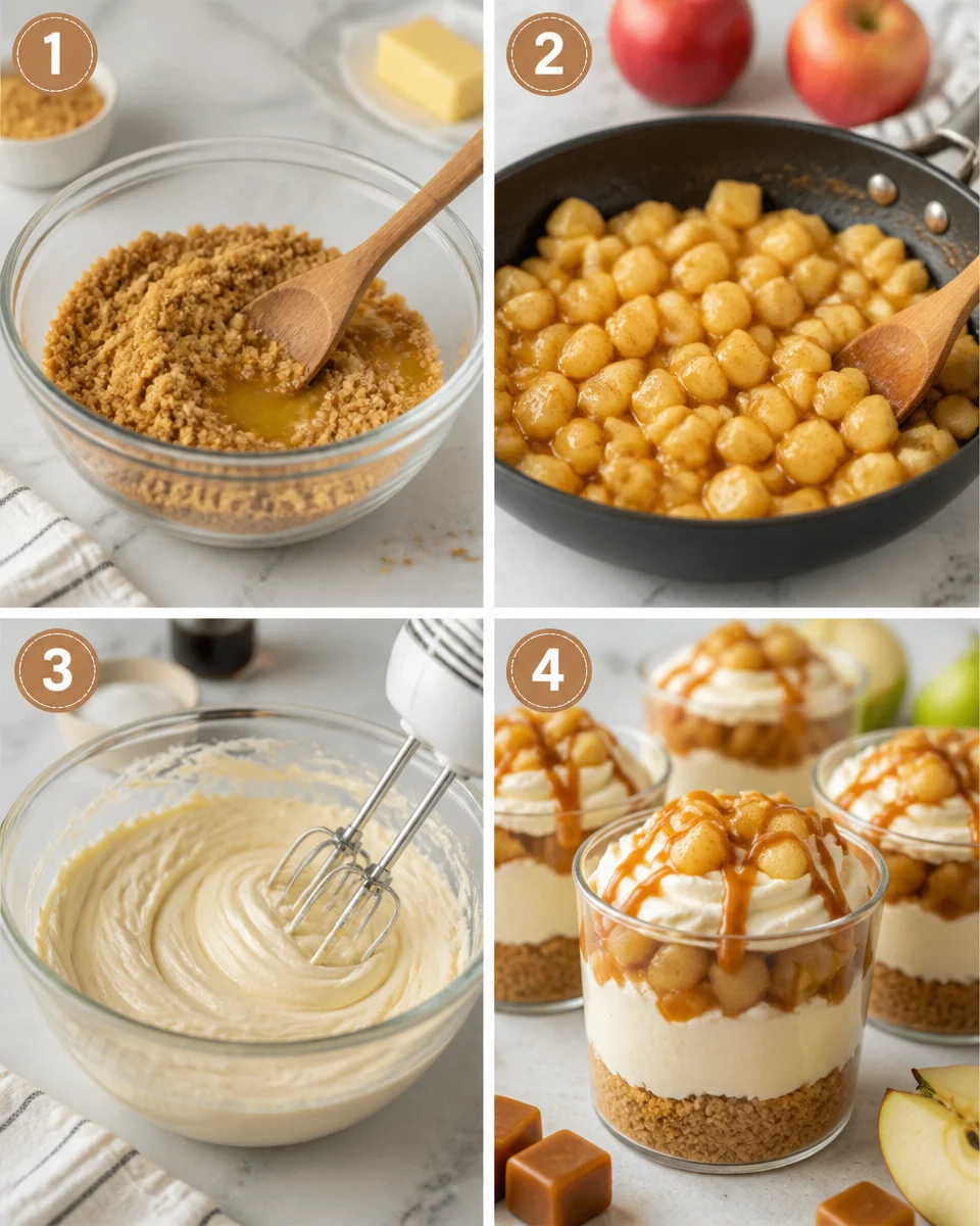 No-Bake Caramel Apple Cheesecake Cups