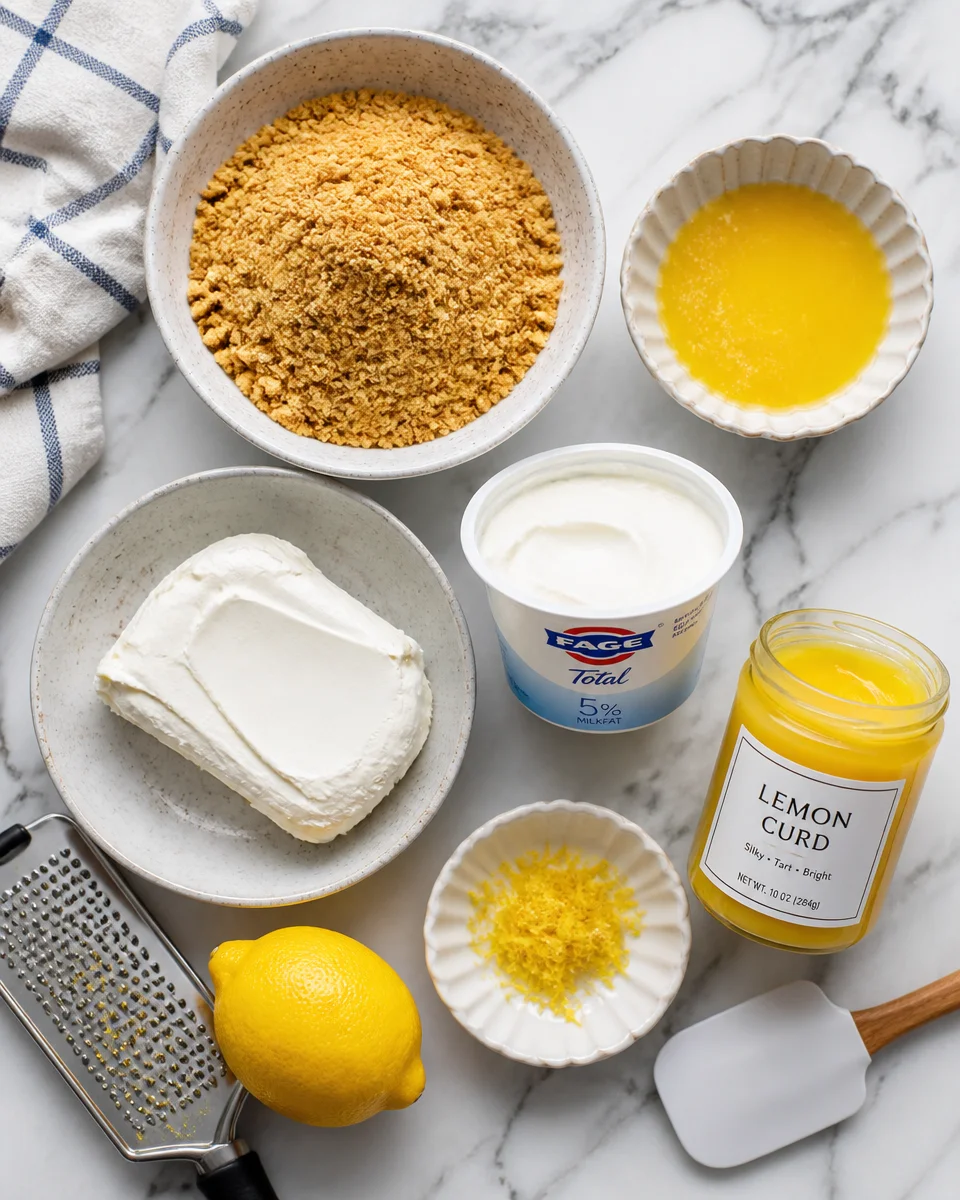 No Bake Lemon Cheesecake Bars (5 Ingredients!)