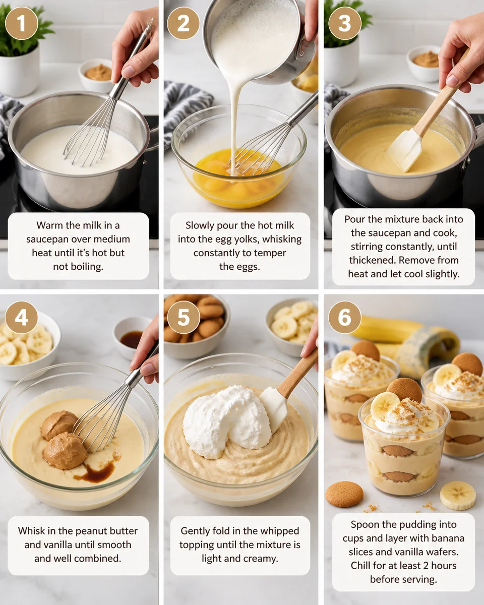 No-Bake Peanut Butter Banana Pudding Cups