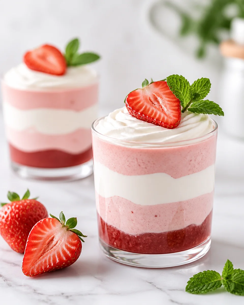 No-Bake Strawberry Mousse Cups