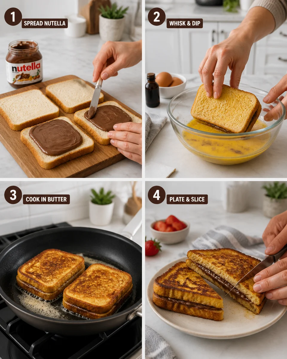 Nutella Stuffed French Toast