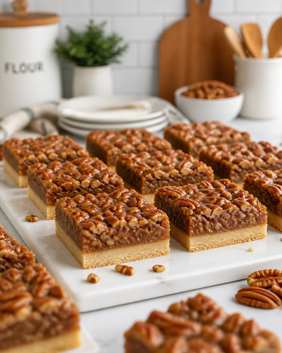 Pecan Pie Bars with Shortbread Base
