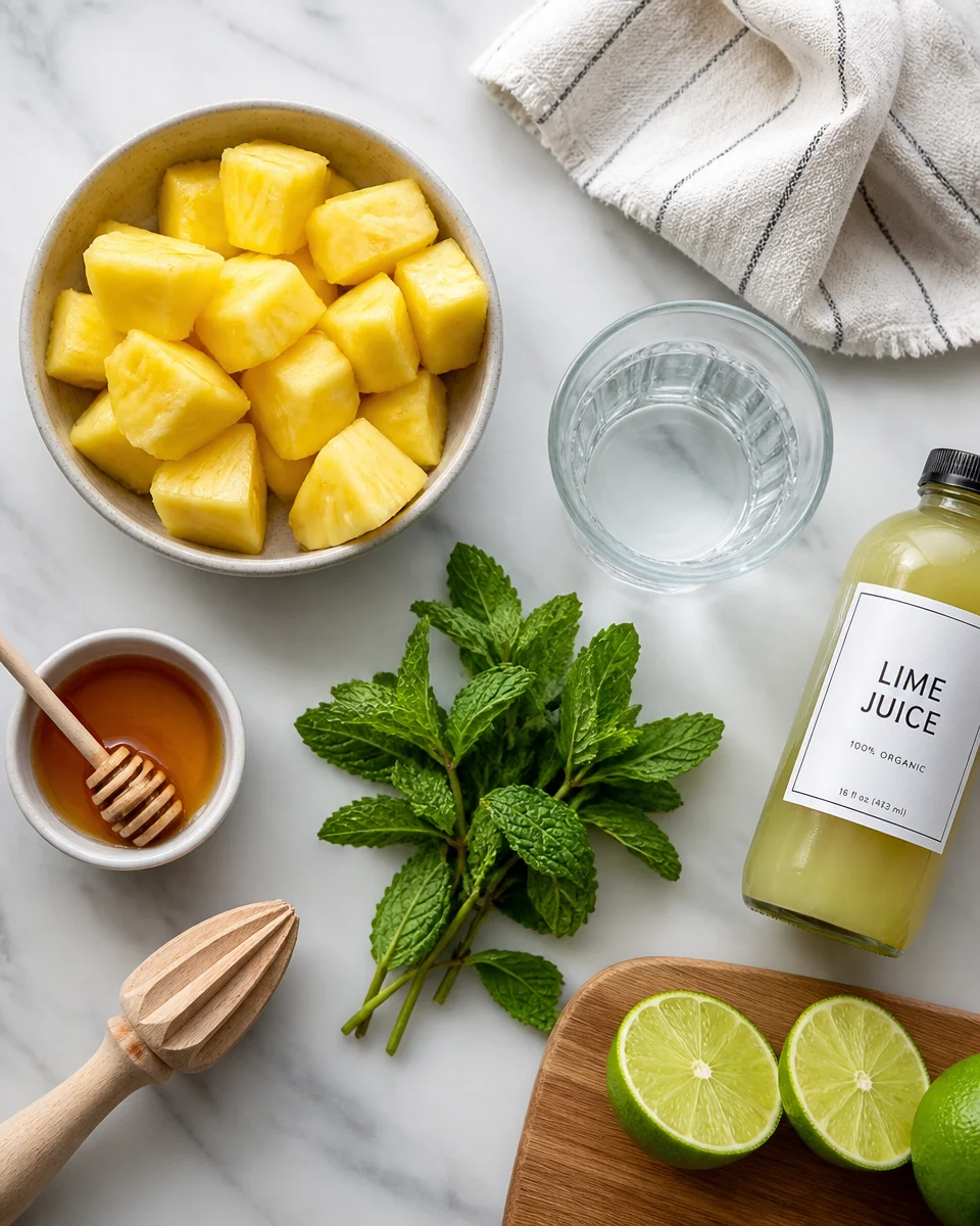 Pineapple Mint Agua Fresca