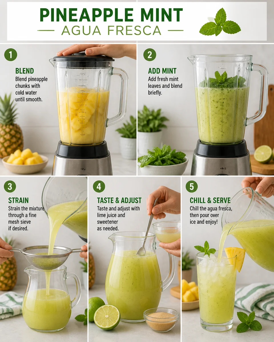 Pineapple Mint Agua Fresca